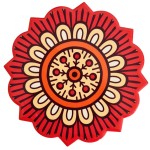 Set of 2 Mandala coasters - Red