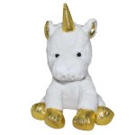 Unicorn Plush Gold and White 11 cm