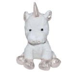 Unicorn Plush Silver and White 20 cm