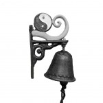 Yin and Yang Cast Iron Wall Bell 14 cm