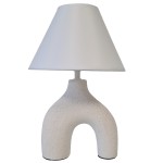 Beige ceramic lamp 33.5 cm
