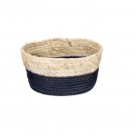 Seagrass basket - black and natural