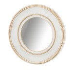 Small white and gold wall mirror
