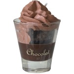 Scented candle in a Chocolate foam glass made in Provence