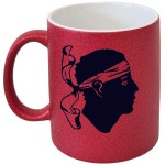 Red ceramic Corsica mug by Cbkreation