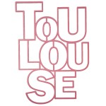 Decorative laser-cut word - Toulouse