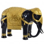 Great black and gold elephant statuette