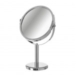 Double round mirror on stand - 21.5 cm