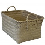 Braided paper fiber basket - Beige - 43 cm
