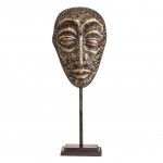 Decoration to lay ethnic mask aged gold look