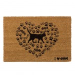 Coconut fibers Doormat - LOVE CATS - 60 cm