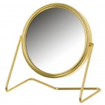 Double round metal mirror to put on - Golden look