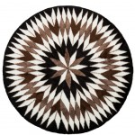 Round Carpet imitation cowhide 140 x 140 cm