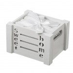 Gift box in wood 4 towels 30 x 30 cm - 267 gr/m2