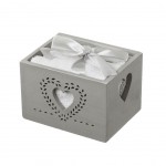 Gift box in wood 4 towels 30 x 30 cm - 267 gr/m2