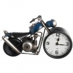 Metal Clock shape Motorcycle blue color