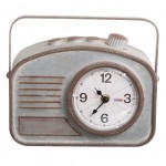 Metal clock Old radio