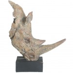 Rhinoceros statuette in natural resin