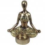 Candlestick Statuette Yoga meditation