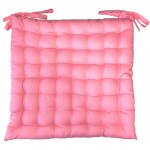 Chair cushion in pink cotton