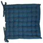 Chair cushion in blue cotton