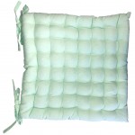 Chair cushion in pastel green cotton