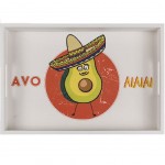 Rectangular Wooden Tray Avocado - large