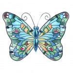 Butterfly wall decoration 21.5 x 16.5 cm - Blue model