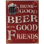 Drink Good Beer metal plate Deco