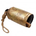Decorative metal bell with rope