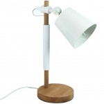 Office lamp in wood and metal