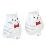 White Cats Set Salt and Pepper