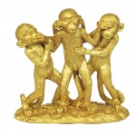 Monkey Statue Resin - said nothing, nothing seen, nothing heard