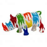 Multicolored Rhinoceros Money Box