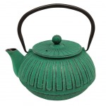 Small Green Japanese Cast Iron Teapot 0.6 Liter