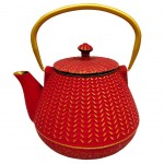 Tetsubin Red teapot Japanese 1 liter