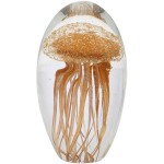 Jellyfish glass paperweight 12 cm - Transparent