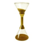 Gold Metal and Glass Decorative Hourglass