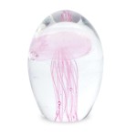 Glass Jellyfish paperweight 9 cm