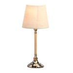 Ethan table lamp silver and beige