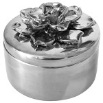 Ceramic silver flower box