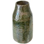 Handmade vitrified green vase 29 cm