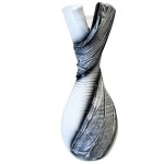 Handmade vase draped with fabrics 40.5 cm