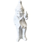Small Coarse White Resin Elf Statue 19 cm