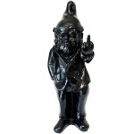 Small Coarse Black Resin Elf Statue 19 cm