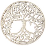 White distressed wooden tree of life 30 cm