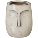 Cream face vase 15 cm