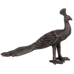 Aluminum peacock decorative statuette