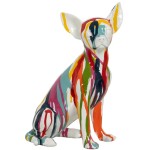 Chihuahua in multicolored resin 26 cm