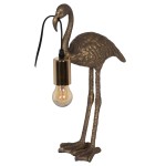 Golden flamingo lamp 39 cm